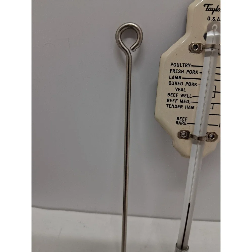 Vintage Taylor Roast Meat and Poultry Thermometer with Box Skewer Made in USA